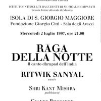 «Raga della notte», Venezia, Fondazione Giorgio Cini, 2 luglio 1997
