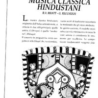 «Il Ritmo degli Universi», 1991 – «Musica classica hindustani», R.V. Bhatt e G. Ricchizzi